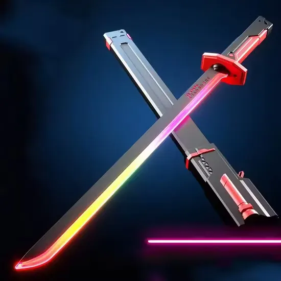 Sparkblade Sword Toy Realistic Smoke Multicolor LED Light Sword with Sheath and Dazzling Spark Effect
